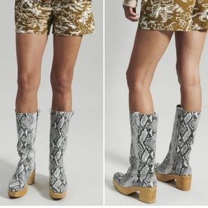 Rachel Comey Alto snakeskin boots